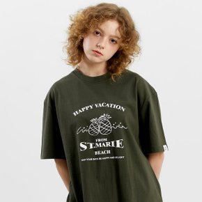 HAPPY VACATION BOXY TS_KHAKI