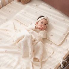 순수 4중거즈블랭킷 - 자수