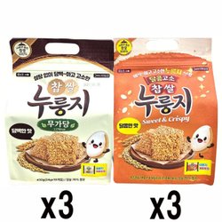 새마원 찹쌀누룽지 과자 432g-6개 개별 낱개 포장 스낵 (무가당 달콤 스위트)
