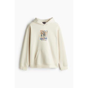 H&M 루즈핏 후드티 베이지/Jean-Michel Basquiat 1065654054