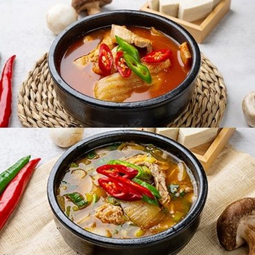  [참다올] 소문난 군산갈비맛집 캠핑찌개 2종(김치찌개 400g+된장찌...