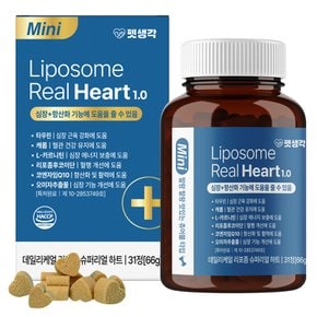 강아지 심장 영양제 31정 1개월분 리얼 하트 면역 항산화제 헥헥거림 노견 노령견