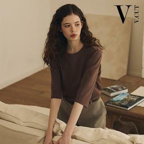 [BEST 최신상] 브이컷 26FW 코튼 튜블러 7부소매 티셔츠 5종