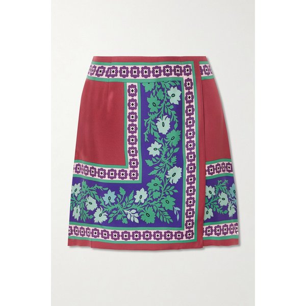 라더블제이 스카프 프린트 실크 미니 스커트 46376663162953492