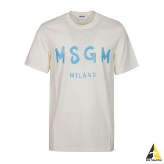 MSGM 엠에스지엠 24 브러쉬드 로고 반팔 티셔츠 (3640MM510 247002 02)