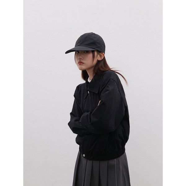 코튼 카라 블루종 워크 자켓