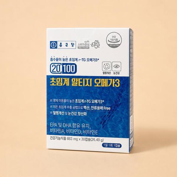 종근당건강 20100 초임계 알티지 오메가3 883mg x 30캡슐 (S50842249)