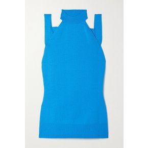 Cutout Merino Wool-blend Tank 블루