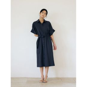 밴딩 트임 벨트 원피스_P428060449