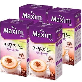 동서 맥심 카페 카푸치노 헤이즐넛향 10T x 4개