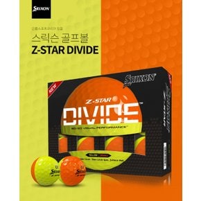 [던롭정품] 스릭슨 Z-STAR 3PCS 반반 공 [옐로우/오렌지 혼합] 12알