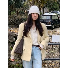 레이어 알파카 자켓_버터 / LAYER ALPACA JACKET_BUTTER