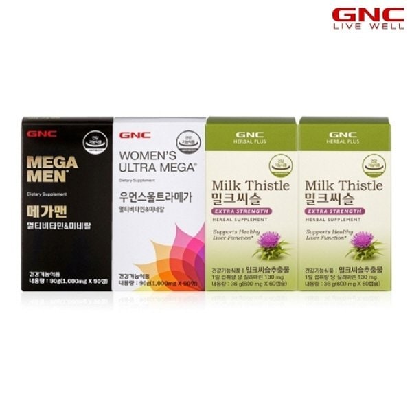 [GNC] GNC  메가맨 90정 + 우먼스 울트라 90정 + 밀크씨슬 60정 x2_30433