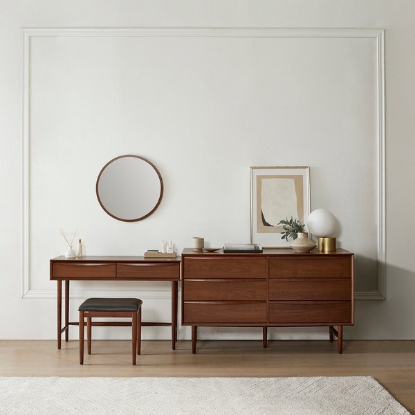 브루노 화장대_브라운