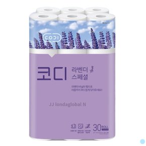 코디 두루마리 화장지 휴지 3겹 라벤더 스페셜 30롤