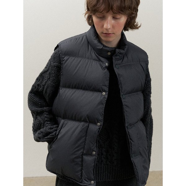 Basel Padding Vest (Navy Check)