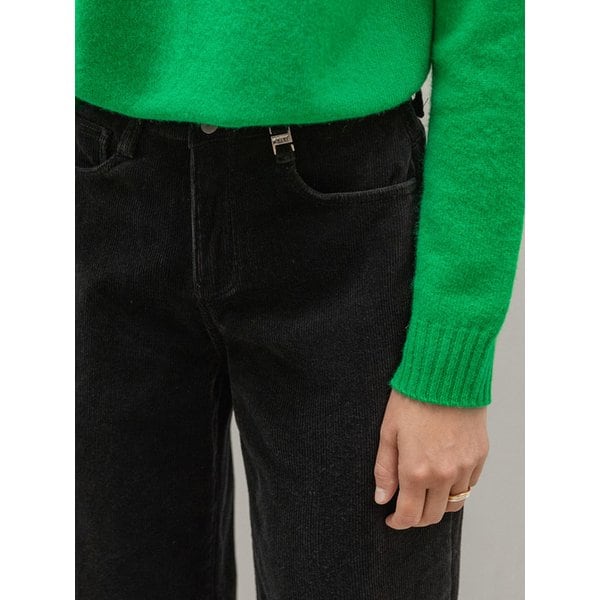 CORDUROY WIDE NAPPING PANTS_NFPT4146 (BLACK)