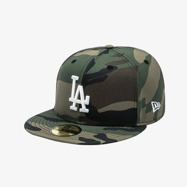 뉴에라 MLB LA 다저스 베이직 사이즈캡 우드랜드 카모 14561928