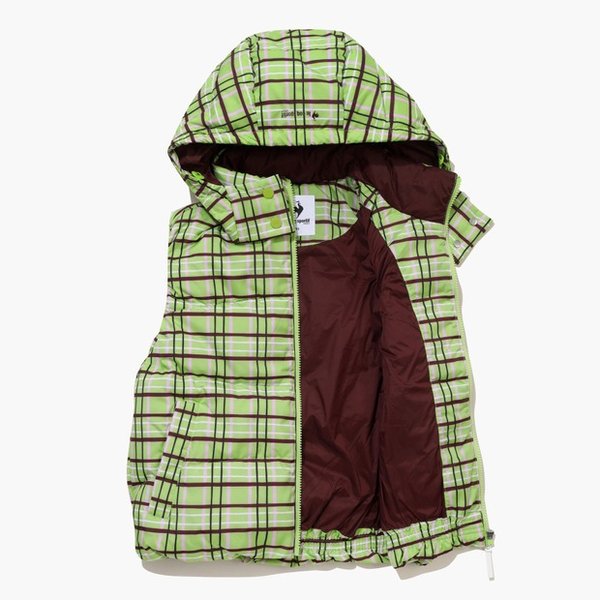 [여주점] 여성 탈부착 후드 덕다운 베스트 GQ422LWVO1 LIME