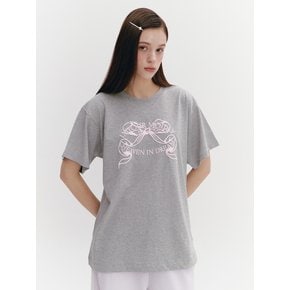 Ribbon Boxy T Gray