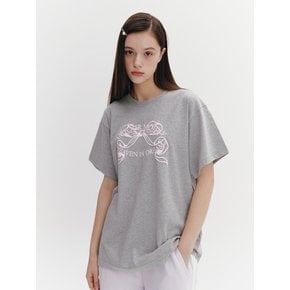 Ribbon Boxy T Gray