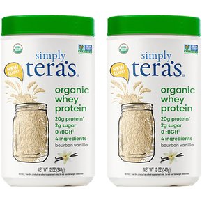 Teras Whey 테라스웨이 오가닉 웨이 프로틴 340G 2통 버번바닐라