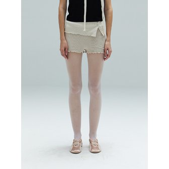 디어스토커 AMY BUTTON KNIT SHORTS - BEIGE