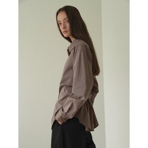 hourglass oversize shirt brown