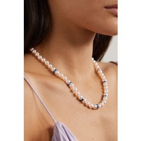 18-karat White Gold, Pearl And Sapphire Necklace 화이트