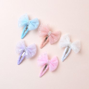 키즈스퀘어 [메르시밴드] 반짝레이스 헤어핀 5P-SET