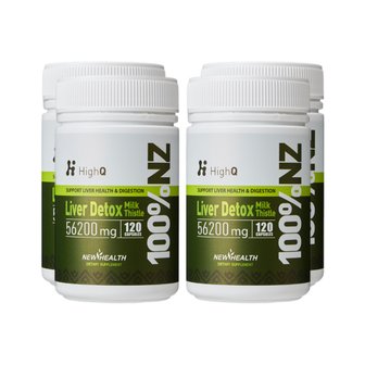  뉴질랜드 하이큐 리버디톡스 밀크씨슬 56200mg 120캡슐 4개