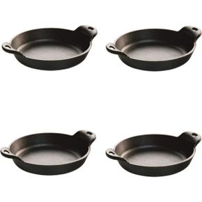 미국 롯지 무쇠팬 Lodge griddles HeatTreated Cast Iron 14 Ounce Round Mini Server Set of 4