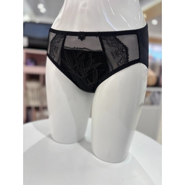 [여주점] 오르화 쉬폰레이스 홑겹 브라 세트 헴팬티 [OPT7863H] BK