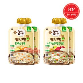 맘스쿠킹 유아 이유식 12개월   닭백숙 100g 2개+순두부찌개 2개_P335315949