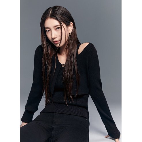 게스 YO4S1653  [SUZY] 나시셋트 스웨터 가디건