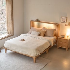 .세레노 원목 고목나무 침대 프레임 Q/K