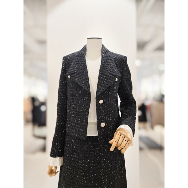 [파주점] [더아이잗컬렉션]크롭 스팽글 메탈 자켓 CR2A0JK331