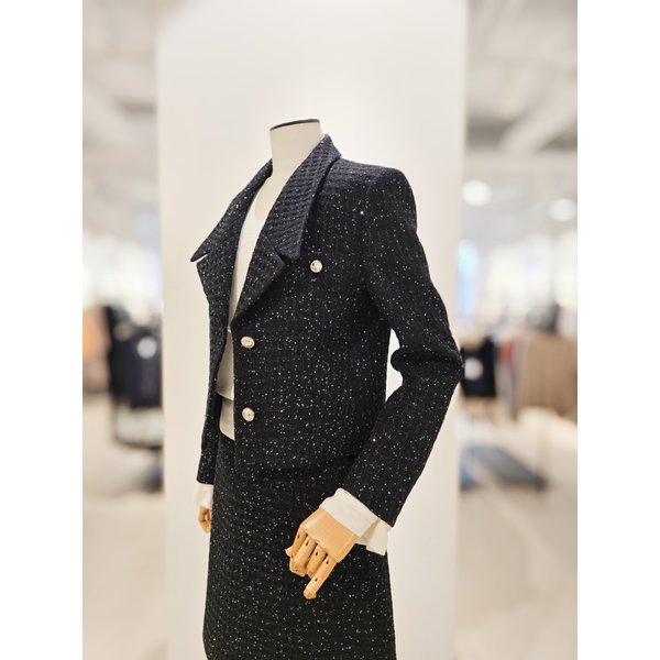 [파주점] [더아이잗컬렉션]크롭 스팽글 메탈 자켓 CR2A0JK331