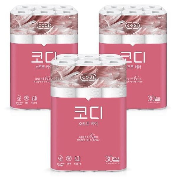 순수 화장지 30m*30롤 3팩
