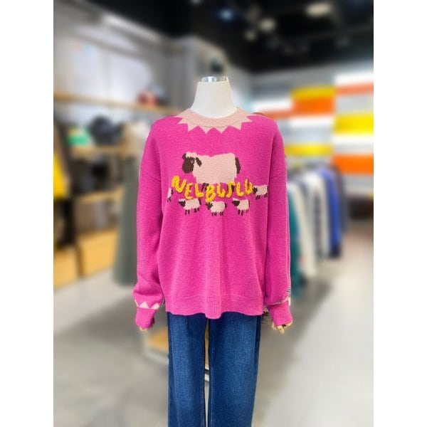 [여주점] 양 레터링 니트 (BAKPA5561)
