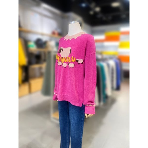 [여주점] 양 레터링 니트 (BAKPA5561)