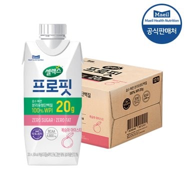 셀렉스 프로핏 웨이프로틴 드링크 복숭아 (WPI)330ml 12팩/분리유청단백질/락토프리