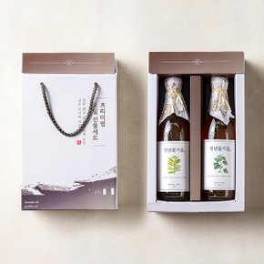 [전라도 청년] 저온압착 청년 참기름350ml+들기름350ml 선물세트