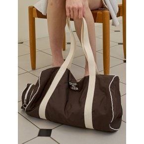 [Large] Logo sports duffel bag_ Brown