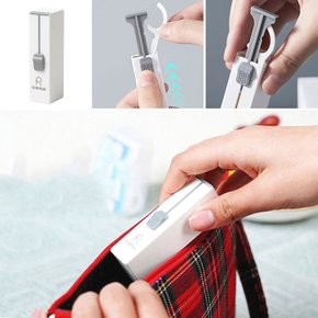 휴대용 치실 보관함 10p 간편사용 위생 자동 디스펜서 세트
