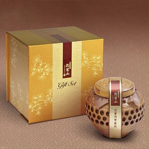 굿커머스 [참자연] 특허받은 산꿀자연송이 꿀담은 선물세트 (도자기) 400g
