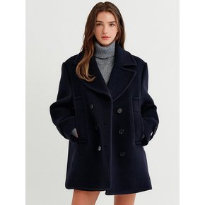 니야 울 하프 피코트_네이비 / NIYA WOOL HALF PEACOAT_NAVY