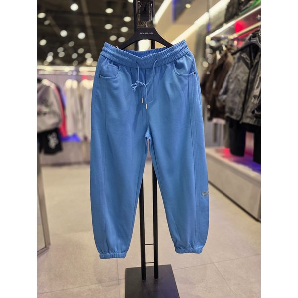 [시흥점] 사이드 베어자수 무지 세미와이드 조거팬츠(남여공용)/JHZZ80419BL