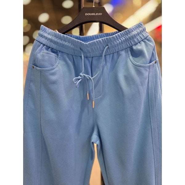 [시흥점] 사이드 베어자수 무지 세미와이드 조거팬츠(남여공용)/JHZZ80419BL