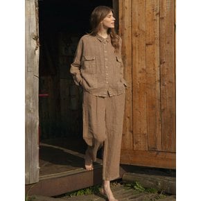 Linen Natural Dyed Baggy Pants